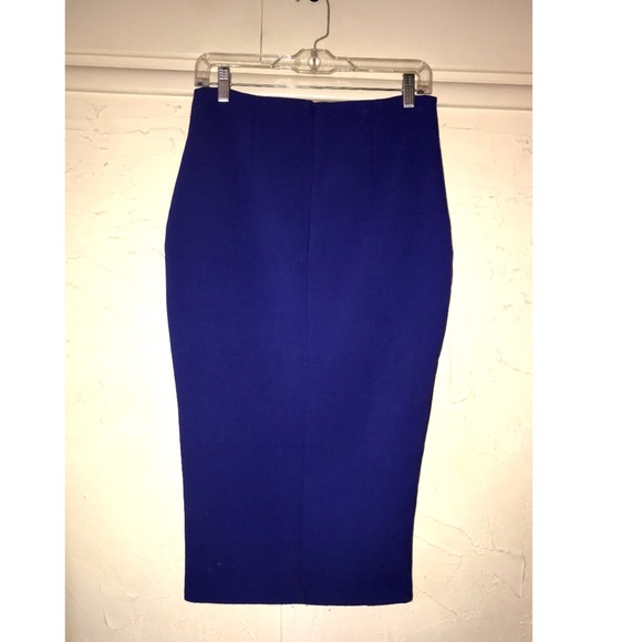 Cobalt Blue Scuba Pencil Skirt Size Medium - Picture 5 of 16